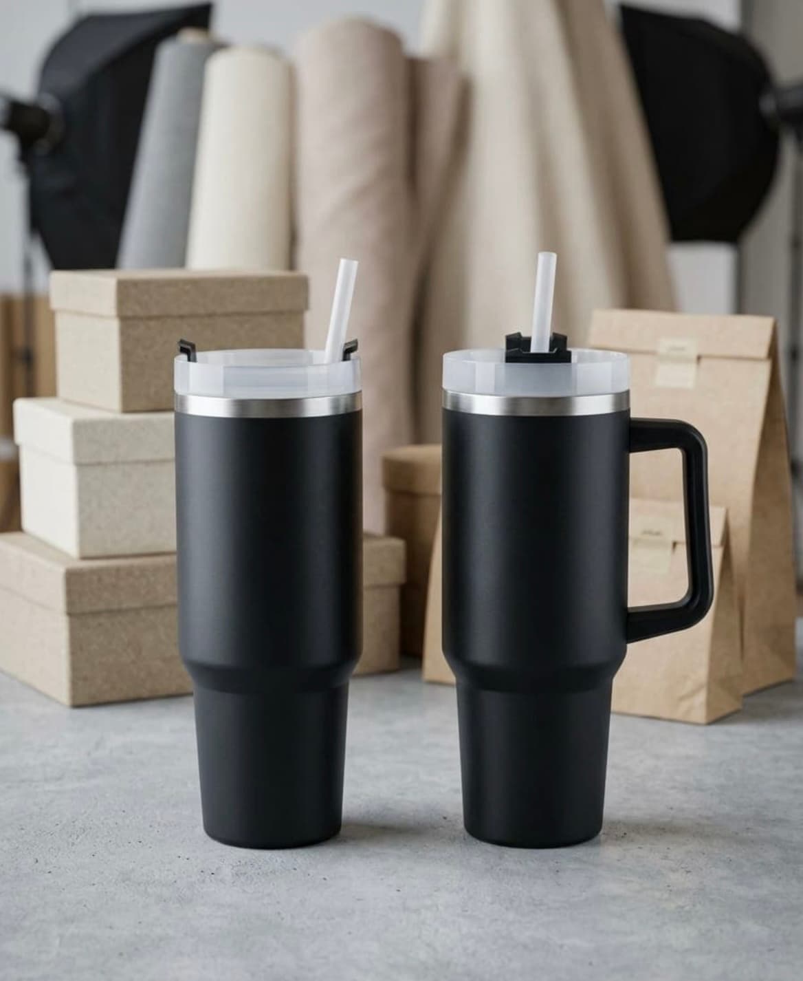 Insulated Tumbler 1200ml With Lid & Straw